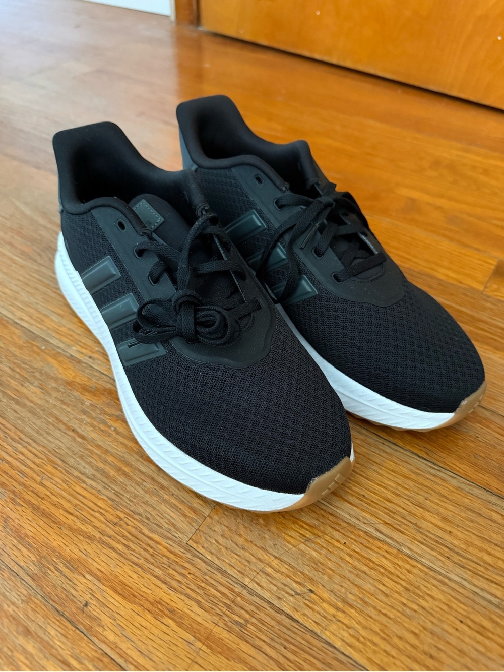 Men’s Adidas Black Sneaker Interior with White Size Label